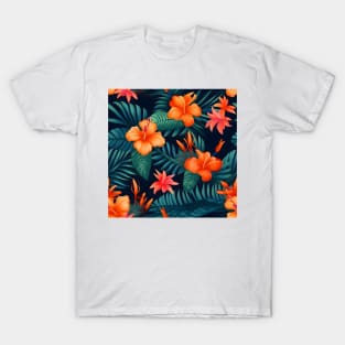 Tropical Flowers Pattern 4 T-Shirt